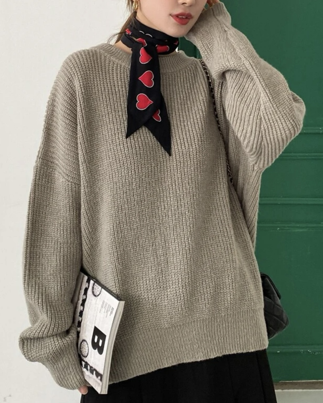 Imagem do produto BLUSA TRICOT GROSSO CINZA CLARO