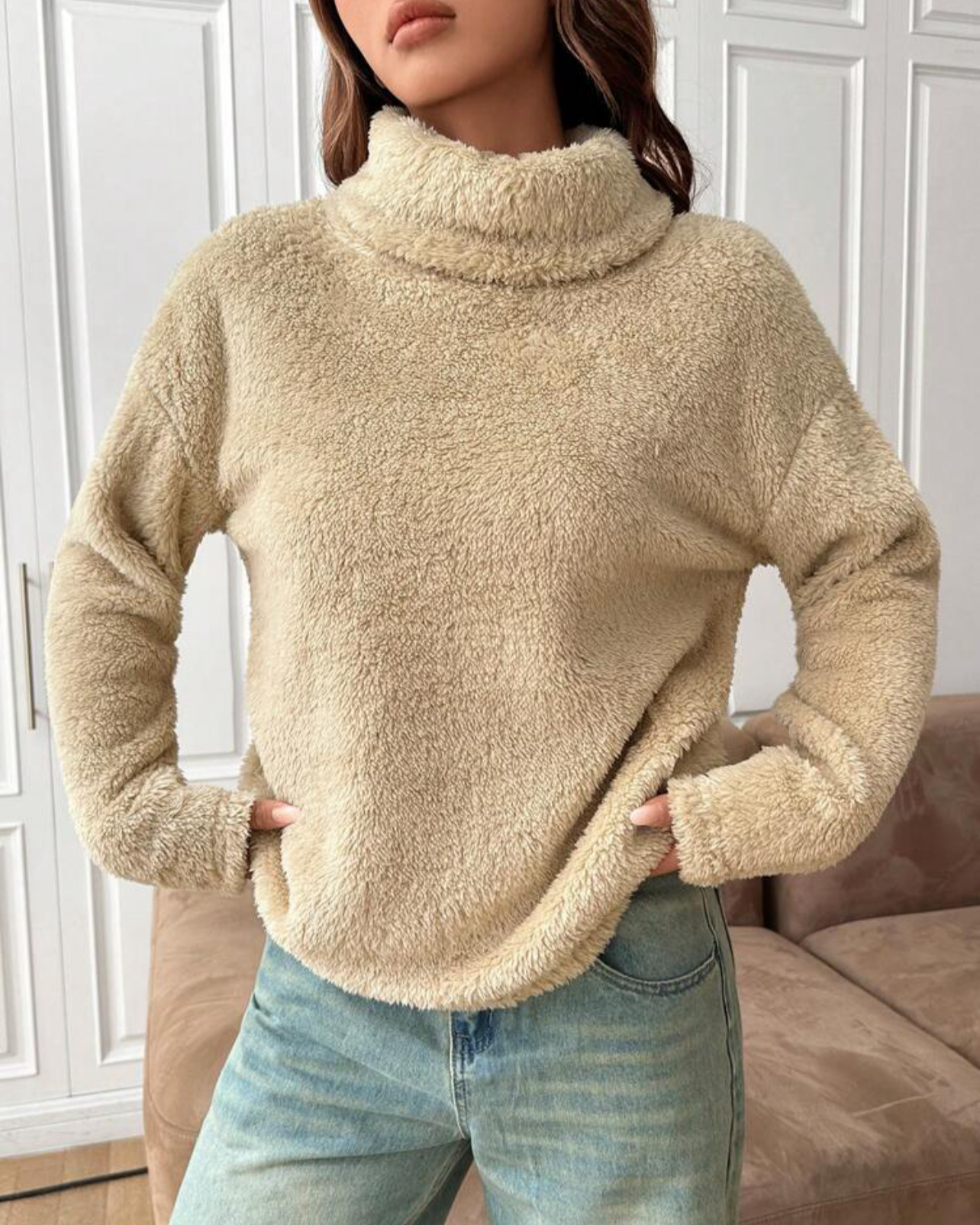 Imagem do produto BLUSA CAQUI TEDDY BEAR GOLA ALTA