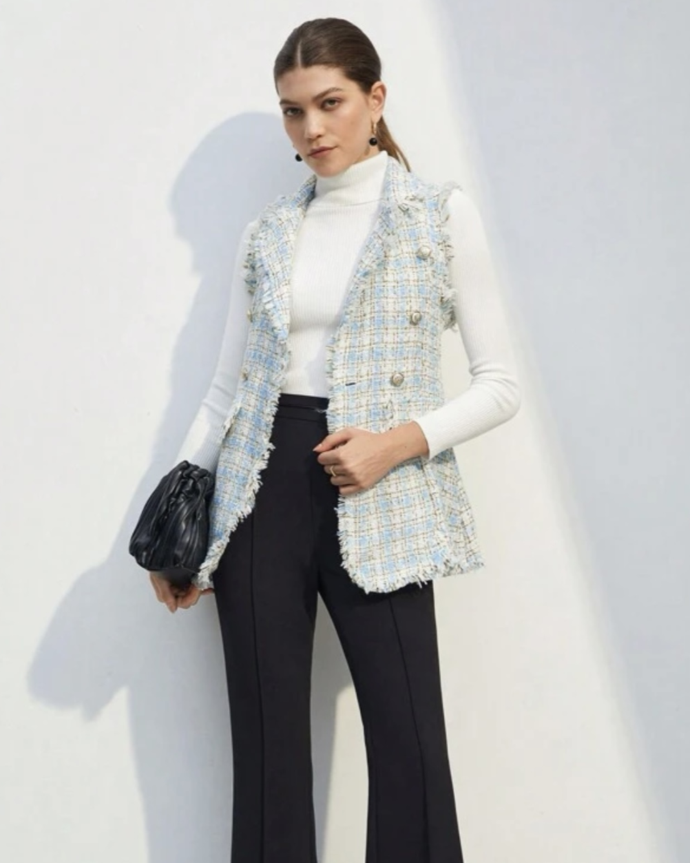 Imagem do produto COLETE TWEED AZUL BEBE BOTOES
