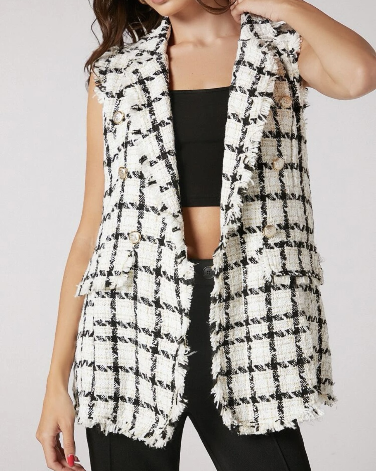 Imagem do produto COLETE TWEED P&B BOTOES