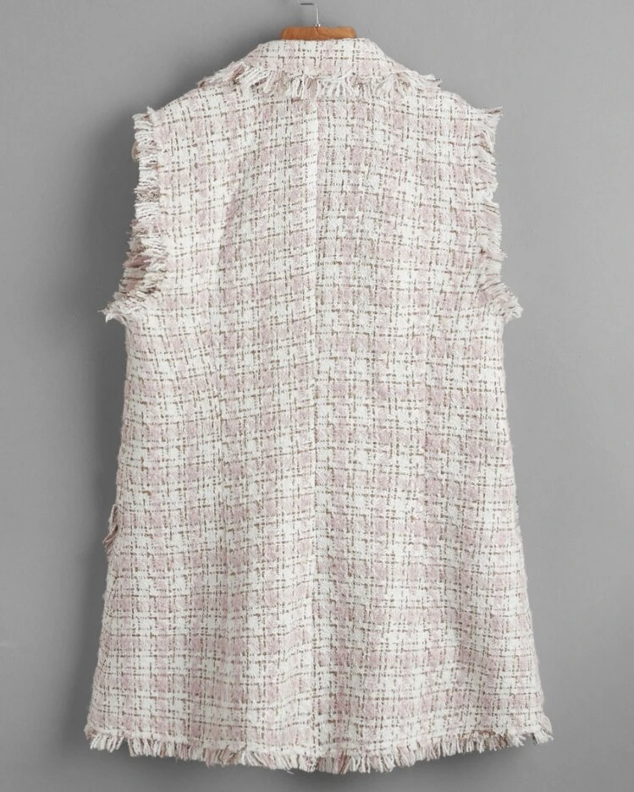 Imagem do produto COLETE TWEED ROSA BEBE BOTOES