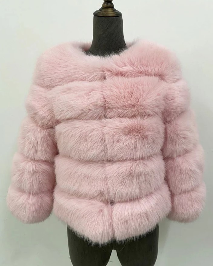 Imagem do produto CASACO PELE STRIPES ROSA CANDY