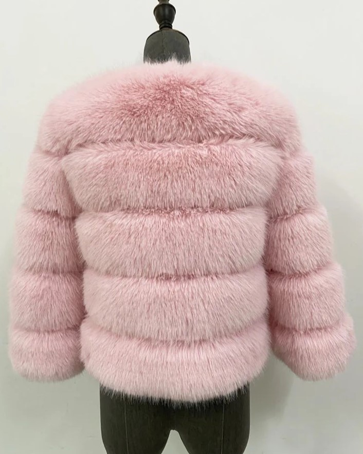 Imagem do produto CASACO PELE STRIPES ROSA CANDY