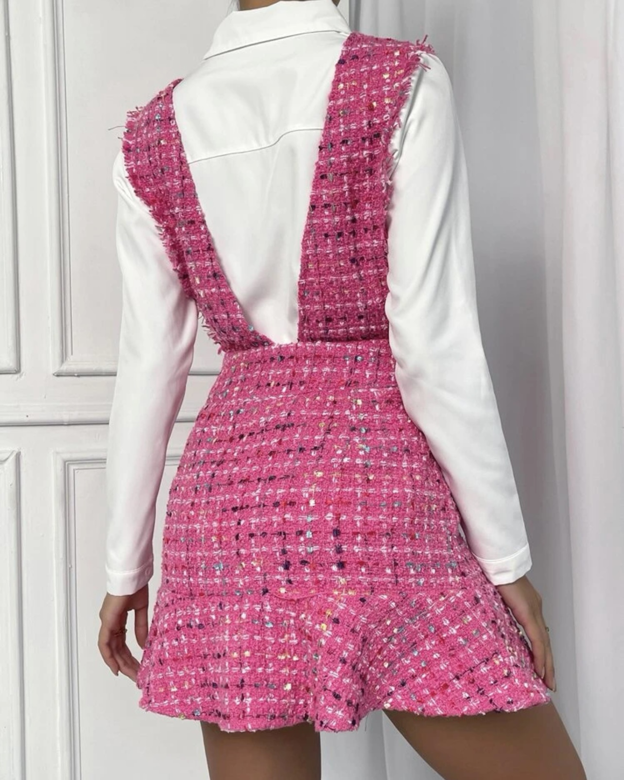Imagem do produto SALOPETE TWEED ROSA BABADO