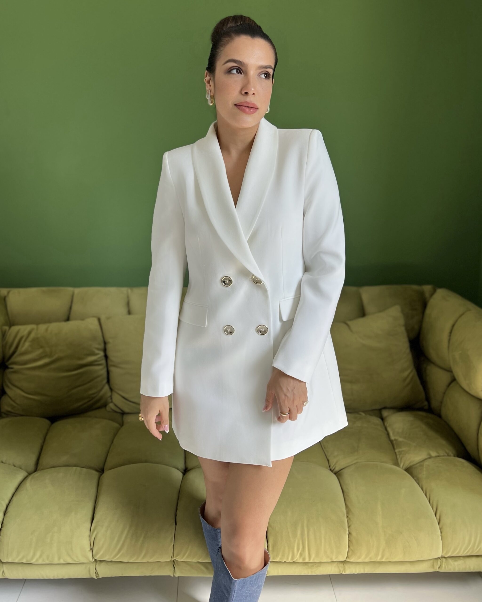 Imagem do produto SOBRETUDO BRANCO ZARA BOTOES DUPLO PRATA