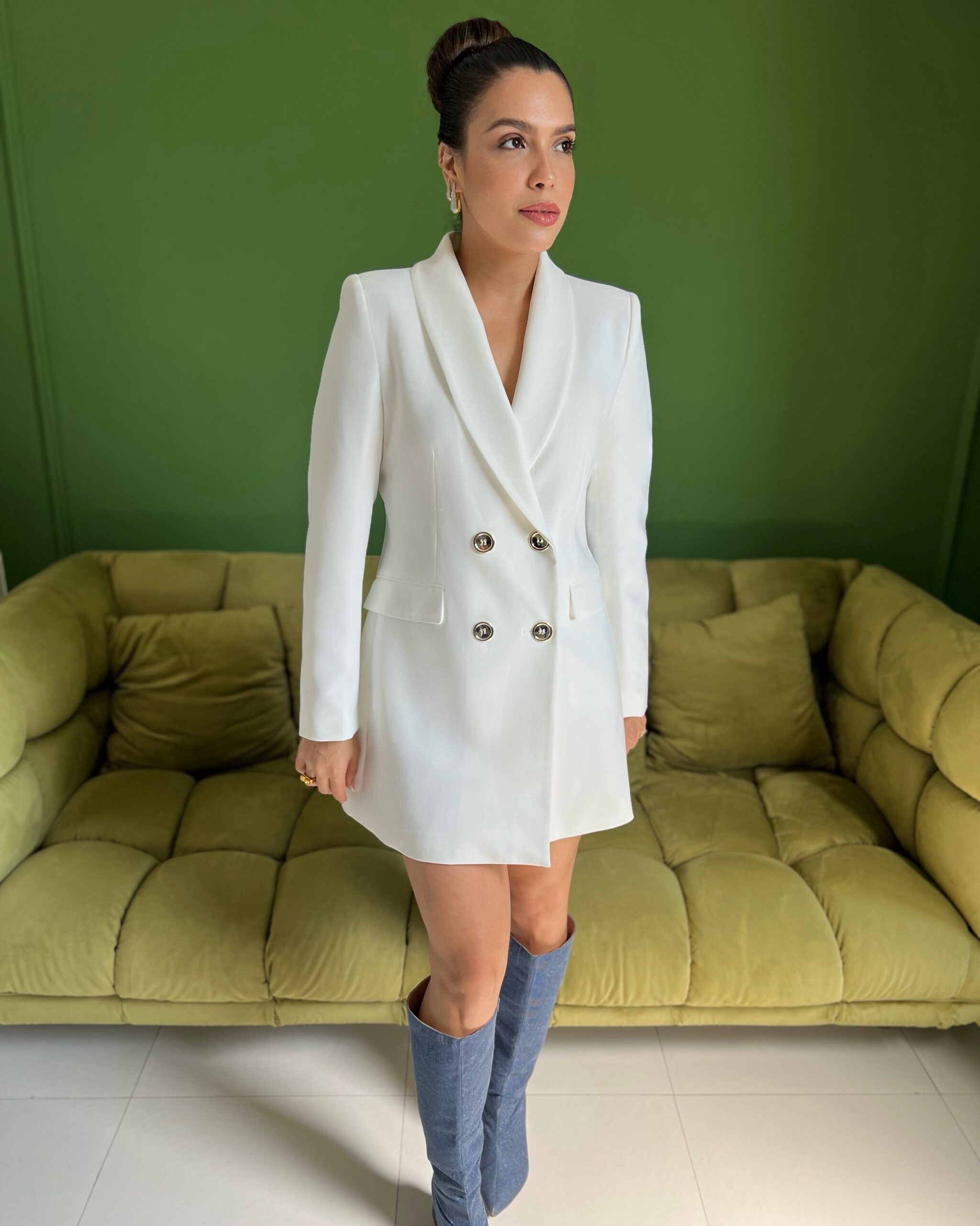 Imagem do produto SOBRETUDO BRANCO ZARA BOTOES DUPLO PRATA