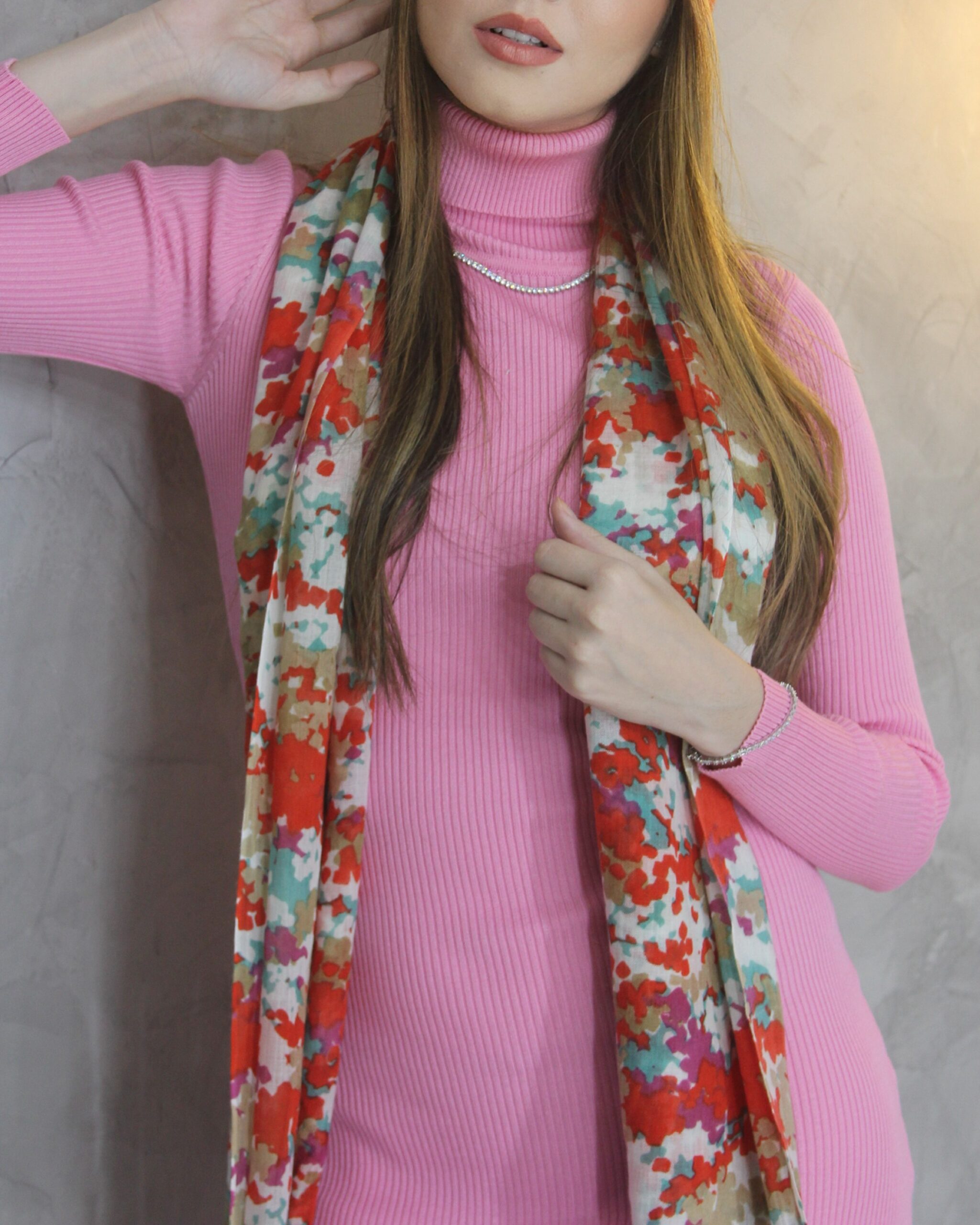 Imagem do produto VESTIDO ROSA BARBIE MIDI GOLA ALTA