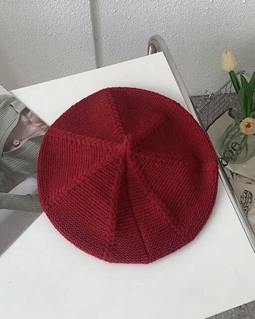 Imagem do produto BOINA FRANCESA TRICOT TRANÇADO VERMELHA