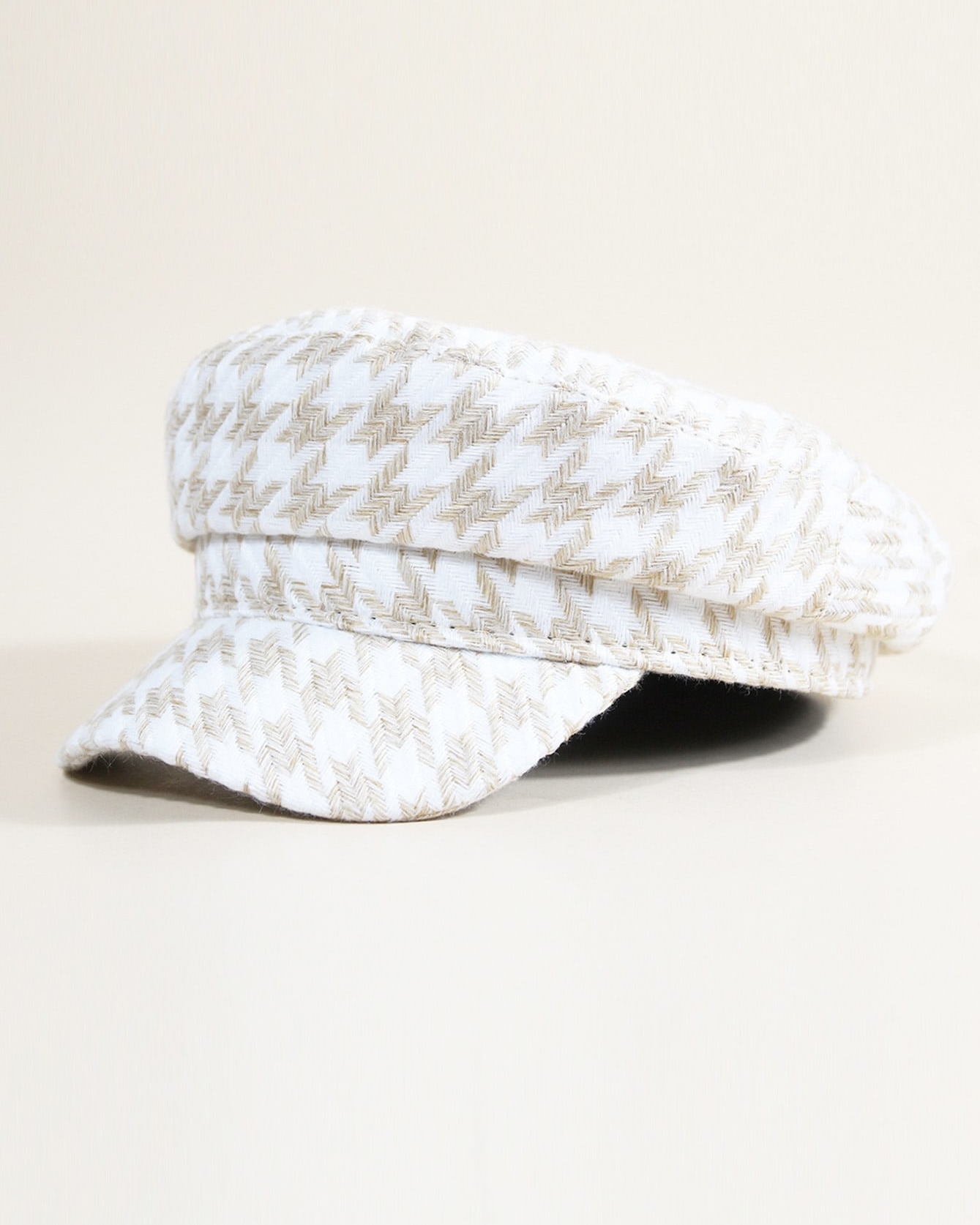 Imagem do produto BONÉ BAKER BOY PIED DE POULE BEGE