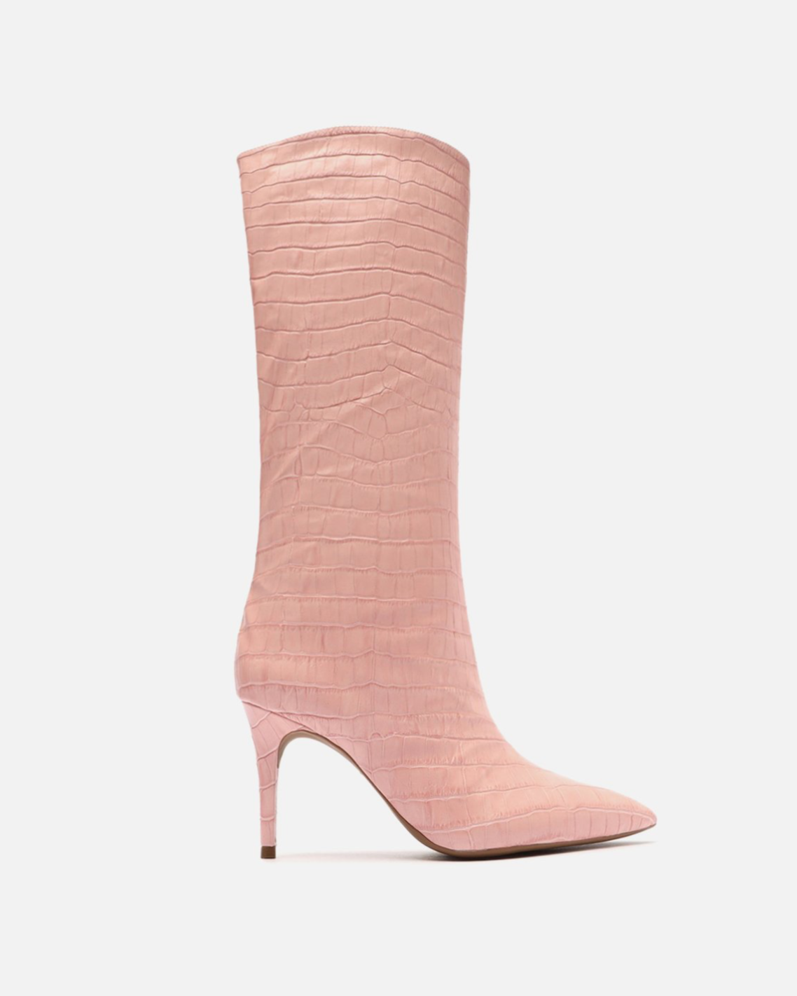 Imagem do produto BOTA CANO ALTO SALTO FINO PITON ROSA CANDY AREZZO