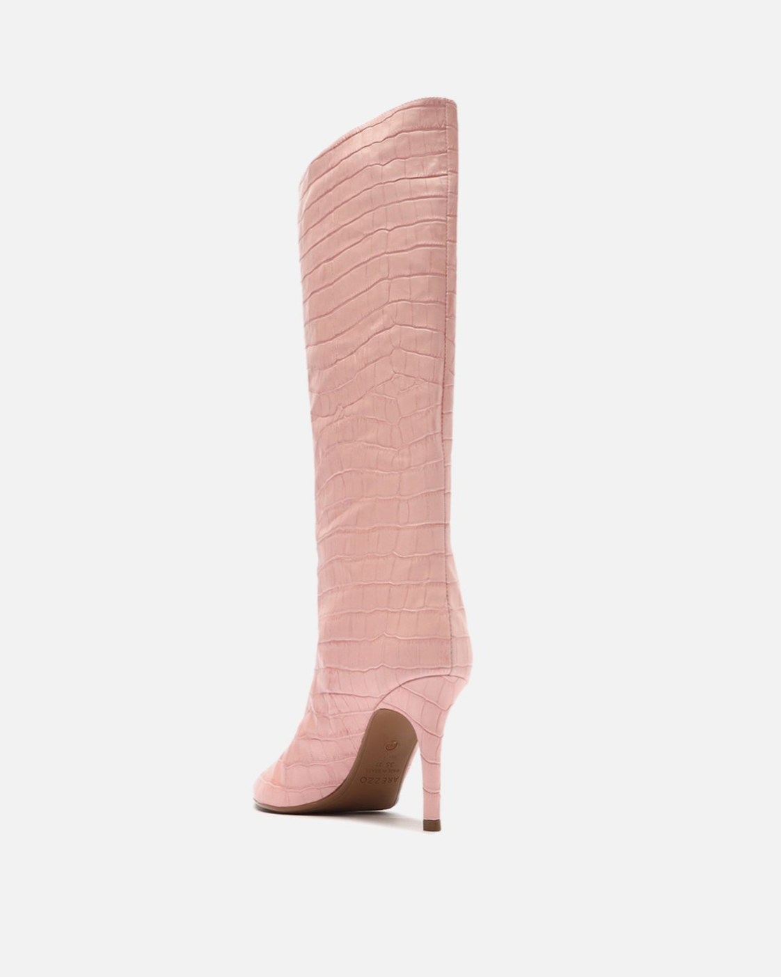 Imagem do produto BOTA CANO ALTO SALTO FINO PITON ROSA CANDY AREZZO