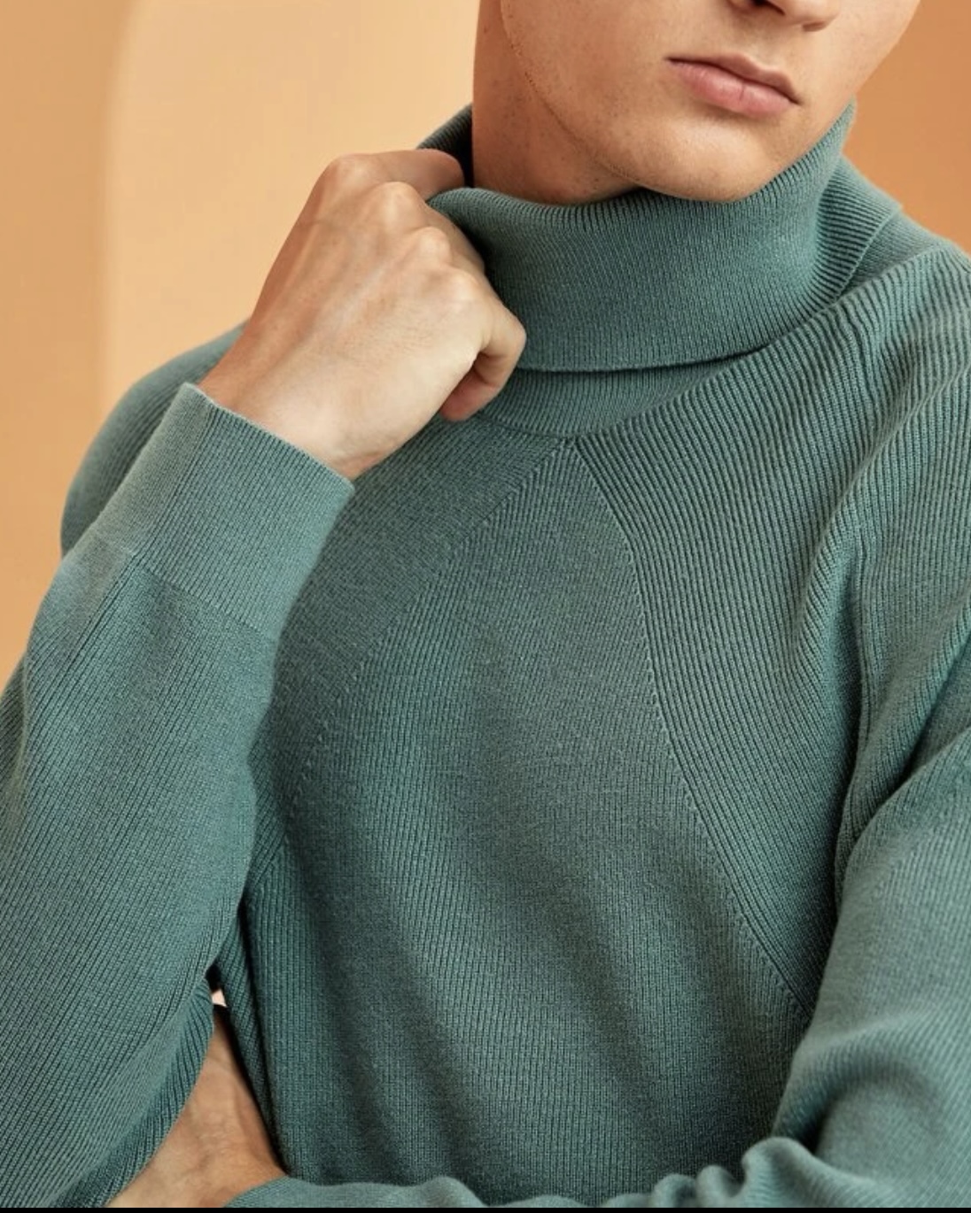 Imagem do produto BLUSA VERDE MENTA TRICOT GOLA CANELADA