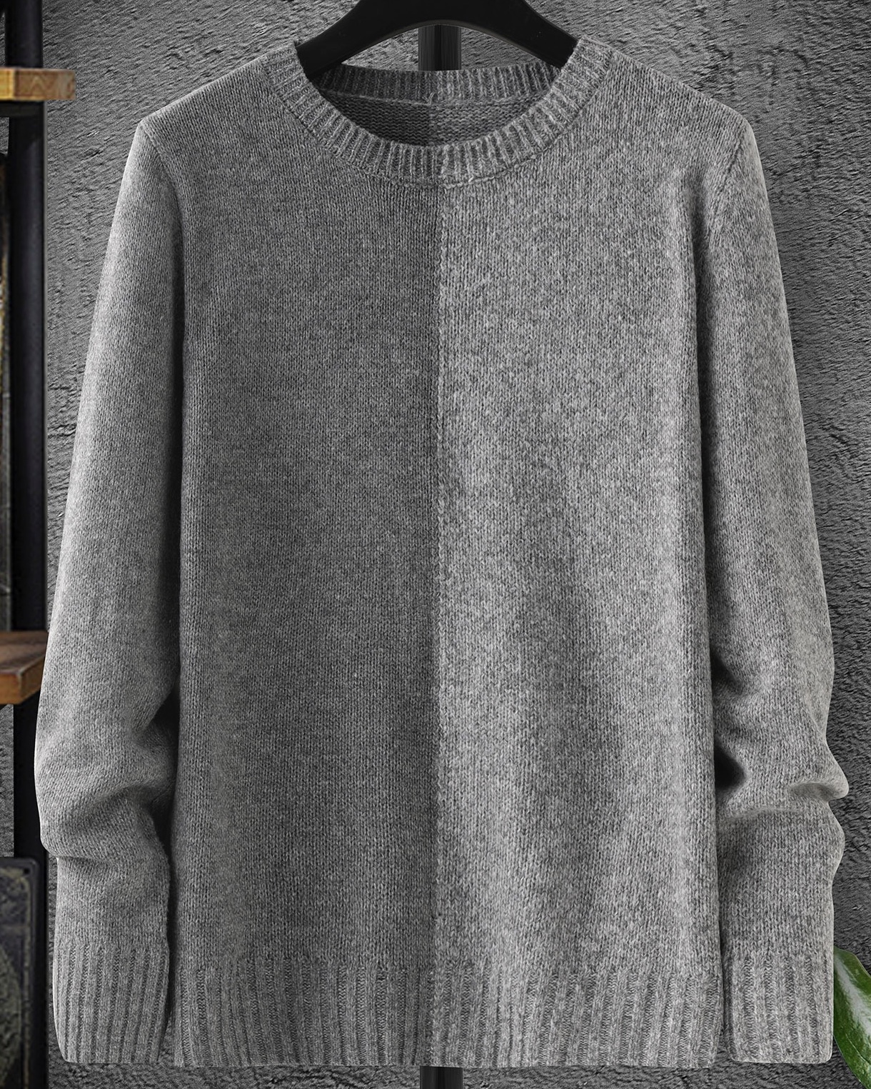 Imagem do produto BLUSA TRICOT CINZA ESCURO E CINZA CLARO VERTICAL